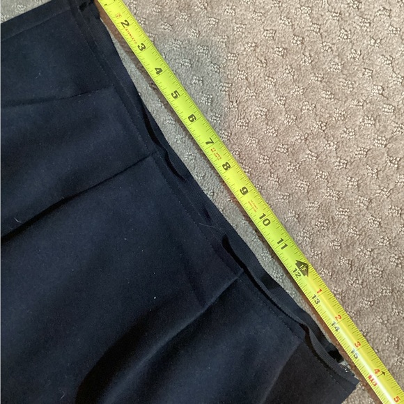 J Crew wool Black mini Skirt, side zip, pockets, grosgrain waistband, lined, sz8 - Picture 5 of 9